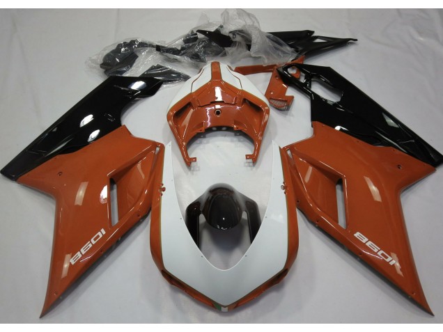 Gloss Orange & White - 2007-2014 Ducati Ducati 848 1098 1198