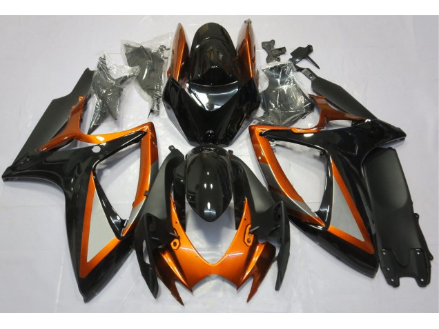 Gloss Orange and Black - 2006-2007 Suzuki GSXR 600-750 Gloss Orange and Black - 2006-2007 Suzuki GSXR 600-750