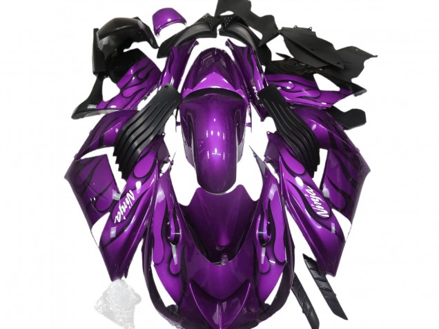 Gloss Purple & Flame - 2006-2011 Kawasaki ZX14R Gloss Purple & Flame - 2006-2011 Kawasaki ZX14R