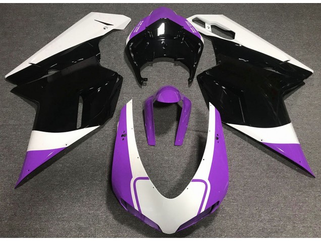 Gloss Purple White and Black - 2007-2014 Ducati Ducati 848 1098 1198 Gloss Purple White and Black - 2007-2014 Ducati Ducati 848 1098 1198