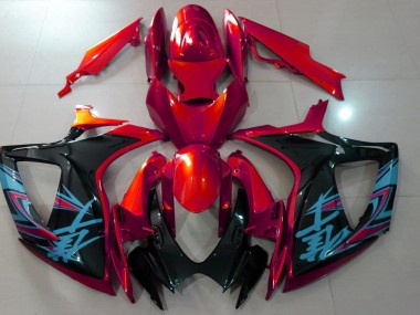 Gloss Red & Black - 2006-2007 Suzuki GSXR 600-750