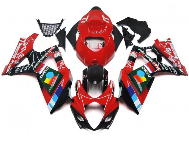 Gloss Red Multi Color - 2007-2008 Suzuki GSXR 1000 Gloss Red Multi Color - 2007-2008 Suzuki GSXR 1000