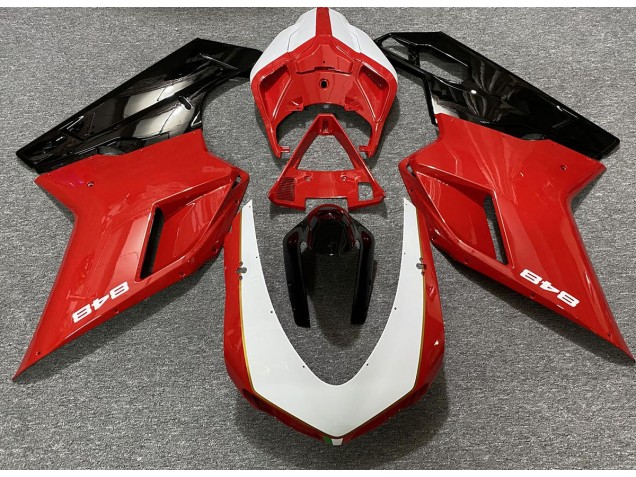 Gloss Red & White (848 Sticker) - 2007-2014 Ducati Ducati 848 1098 1198