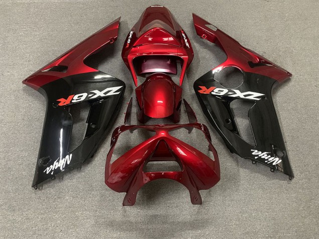 Gloss Red and Black - 2003-2004 Kawasaki ZX6R Gloss Red and Black - 2003-2004 Kawasaki ZX6R