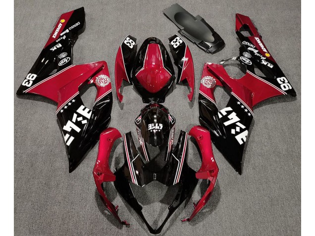 Gloss Red and Black Custom - 2005-2006 Suzuki GSXR 1000 Gloss Red and Black Custom - 2005-2006 Suzuki GSXR 1000