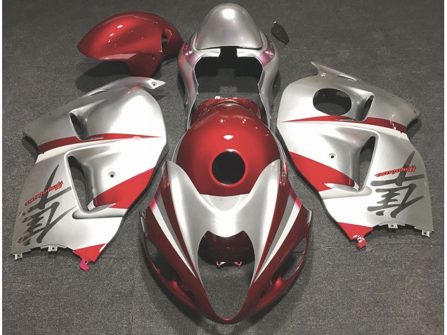 Gloss Red and Silver - 1997-2007 Suzuki GSXR 1300 Hayabusa Gloss Red and Silver - 1997-2007 Suzuki GSXR 1300 Hayabusa