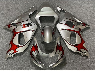 Gloss Silver & Red - 2001-2003 Suzuki GSXR 600-750