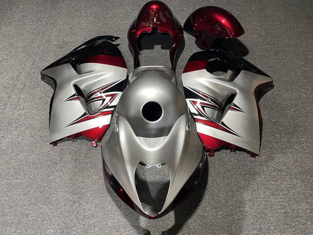 Gloss Silver and Candy Red - 1997-2007 Suzuki GSXR 1300 Hayabusa Gloss Silver and Candy Red - 1997-2007 Suzuki GSXR 1300 Hayabusa