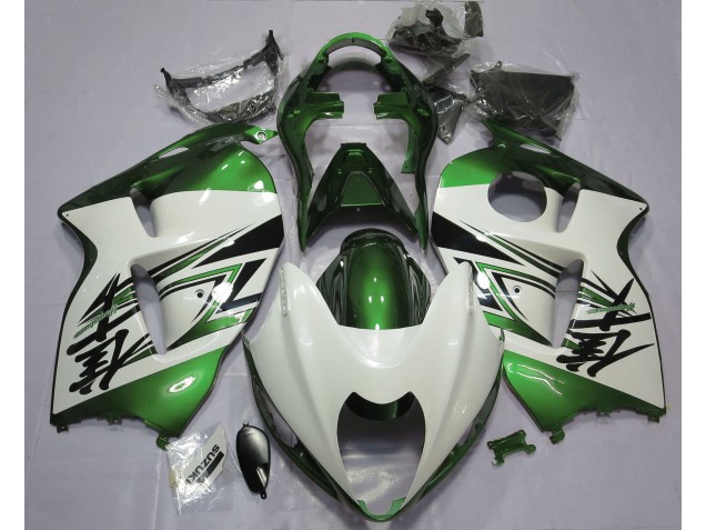Gloss White & Green - 1997-2007 Suzuki GSXR 1300 Hayabusa Gloss White & Green - 1997-2007 Suzuki GSXR 1300 Hayabusa
