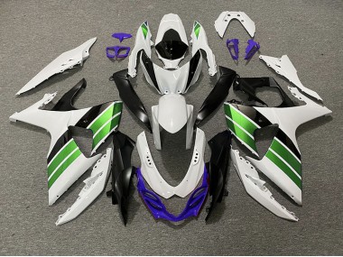 Gloss White Green Black and Purple - 2009-2016 Suzuki GSXR 1000