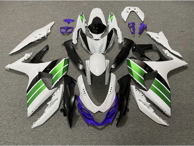 Gloss White Green Black and Purple - 2009-2016 Suzuki GSXR 1000