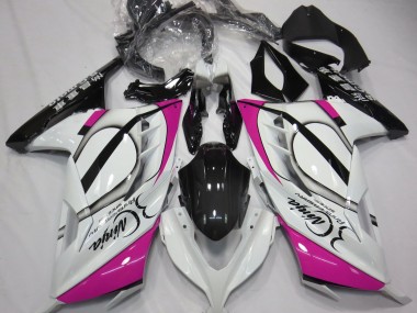 Gloss White & Pink - 2013-2018 Kawasaki Ninja 300