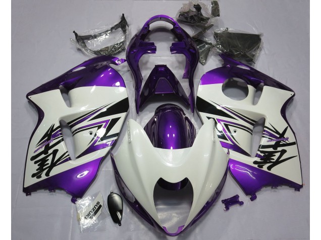 Gloss White & Purple - 1997-2007 Suzuki GSXR 1300 Hayabusa Gloss White & Purple - 1997-2007 Suzuki GSXR 1300 Hayabusa