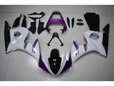 Gloss White & Purple Accents - 2003-2004 Yamaha R6