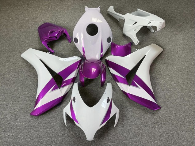Gloss White & Purple Trim - 2008-2011 Honda CBR1000RR Gloss White & Purple Trim - 2008-2011 Honda CBR1000RR