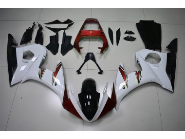 Gloss White & Red Accents - 2003-2004 Yamaha R6