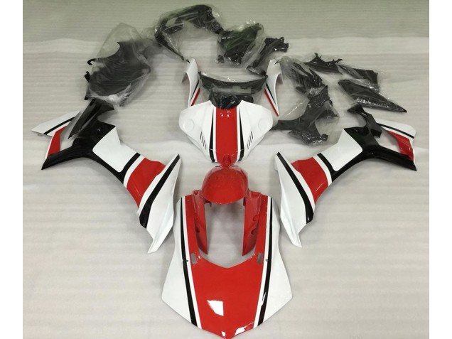 Gloss White Red and Black - 2015-2019 Yamaha R1 Gloss White Red and Black - 2015-2019 Yamaha R1