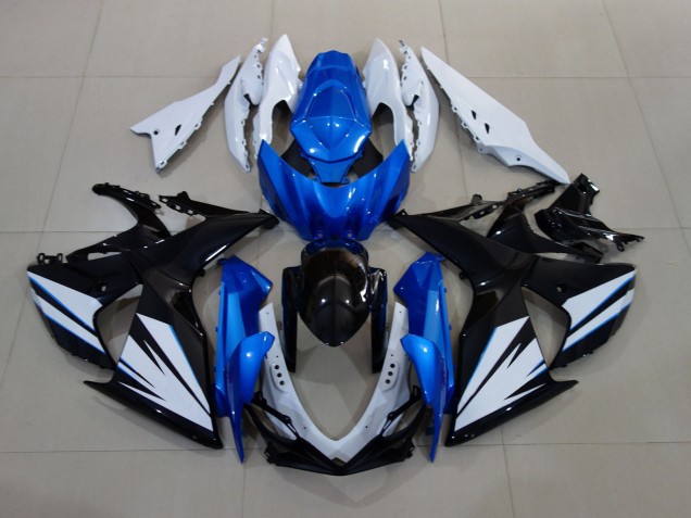 Gloss White and Black with Red Matte Blue - 2009-2016 Suzuki GSXR 1000