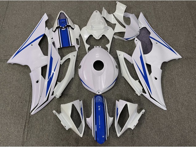 Gloss White and Blue - 2008-2016 Yamaha R6 Gloss White and Blue - 2008-2016 Yamaha R6