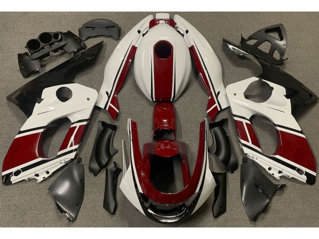 Gloss White and Dark Red - 1998-2007 Yamaha YZF600 Gloss White and Dark Red - 1998-2007 Yamaha YZF600