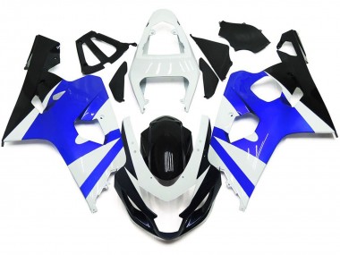 Gloss White and Gloss Blue - 2004-2005 Suzuki GSXR 600-750