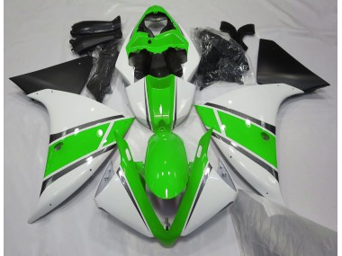 Gloss White and Green - 2009-2011 Yamaha R1