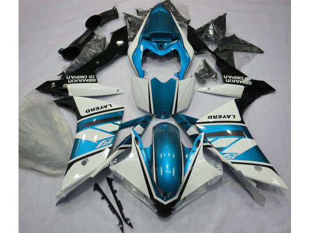 Gloss White and Light Blue - 2007-2008 Yamaha R1 Gloss White and Light Blue - 2007-2008 Yamaha R1