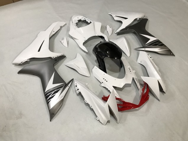 Gloss White and Matte Silver - 2011-2024 Suzuki GSXR 600-750
