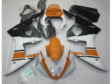 Gloss White and Orange - 2003-2004 Yamaha R6