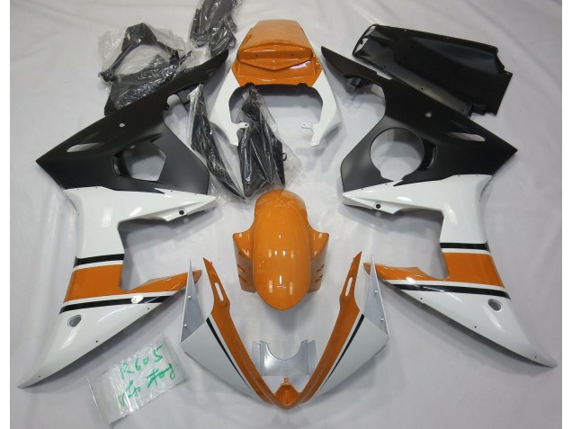 Gloss White and Orange - 2003-2004 Yamaha R6 Gloss White and Orange - 2003-2004 Yamaha R6