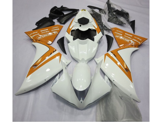 Gloss White and Orange - 2012-2014 Yamaha R1 Gloss White and Orange - 2012-2014 Yamaha R1