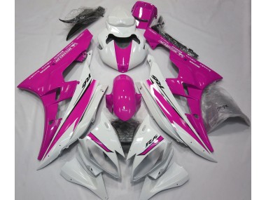Gloss White and Pink - 2006-2007 Yamaha R6