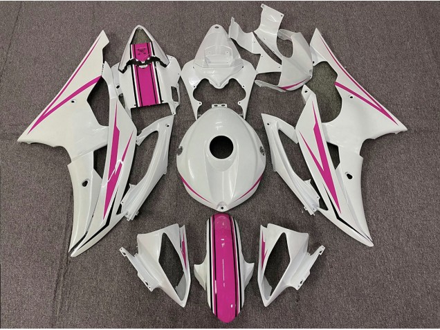 Gloss White and Pink - 2008-2016 Yamaha R6 Gloss White and Pink - 2008-2016 Yamaha R6