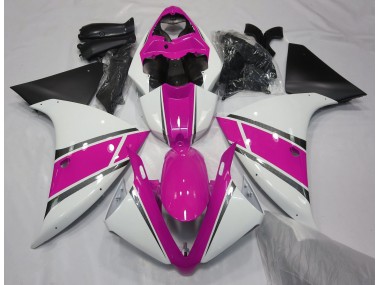 Gloss White and Pink - 2009-2011 Yamaha R1