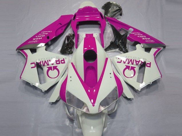 Gloss White and Pink PRAMAC - 2003-2004 Honda CBR600RR Gloss White and Pink PRAMAC - 2003-2004 Honda CBR600RR
