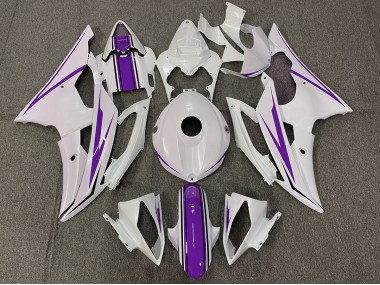 Gloss White and Purple - 2008-2016 Yamaha R6