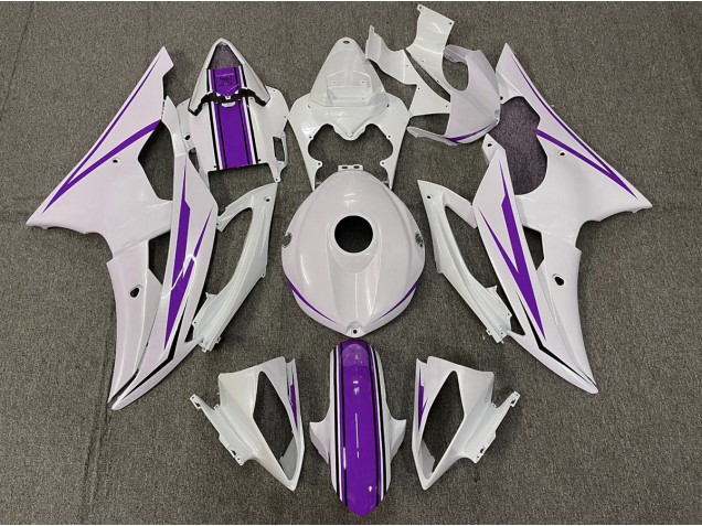 Gloss White and Purple - 2008-2016 Yamaha R6 Gloss White and Purple - 2008-2016 Yamaha R6
