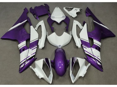 Gloss White and Purple OEM Style - 2008-2016 Yamaha R6