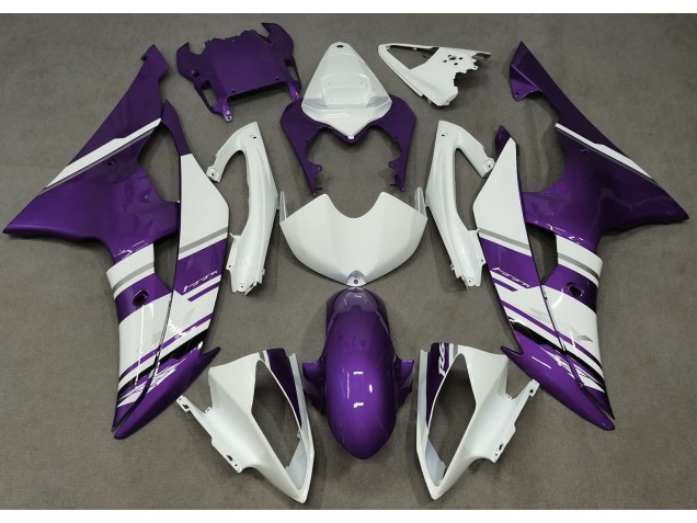 Gloss White and Purple OEM Style - 2008-2016 Yamaha R6 Gloss White and Purple OEM Style - 2008-2016 Yamaha R6