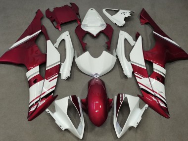 Gloss White and Red OEM Style - 2008-2016 Yamaha R6