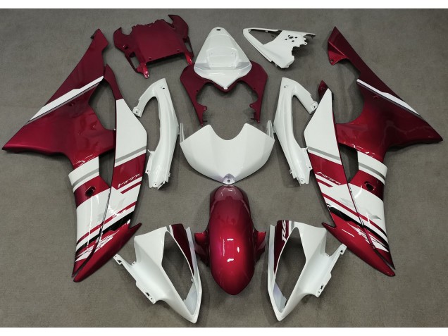 Gloss White and Red OEM Style - 2008-2016 Yamaha R6 Gloss White and Red OEM Style - 2008-2016 Yamaha R6