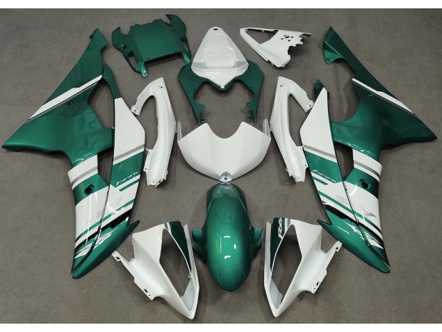 Gloss White and Seafoam Green OEM Style - 2008-2016 Yamaha R6 Gloss White and Seafoam Green OEM Style - 2008-2016 Yamaha R6
