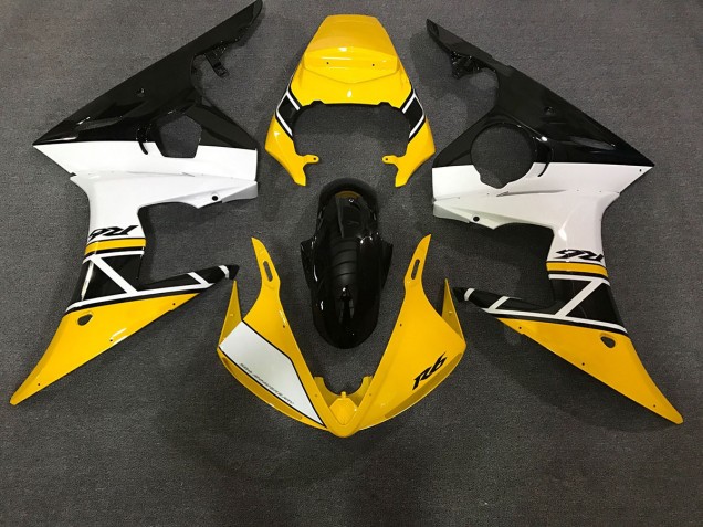 Gloss Yellow & White - 2003-2004 Yamaha R6 Gloss Yellow & White - 2003-2004 Yamaha R6