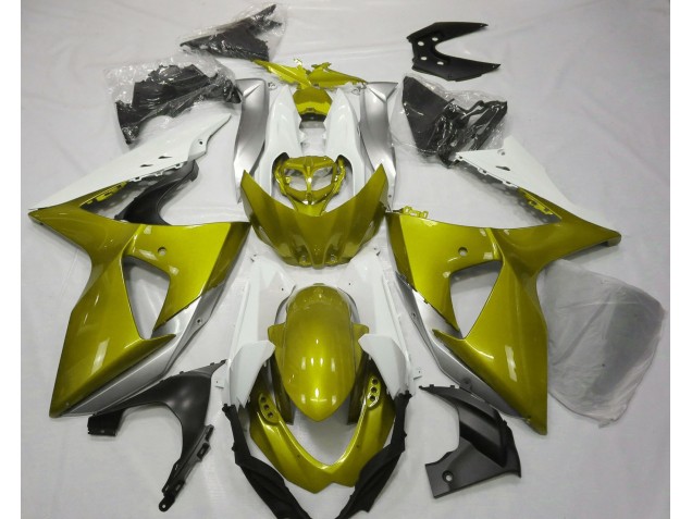 Gloss Yellow & White - 2009-2016 Suzuki GSXR 1000 Gloss Yellow & White - 2009-2016 Suzuki GSXR 1000