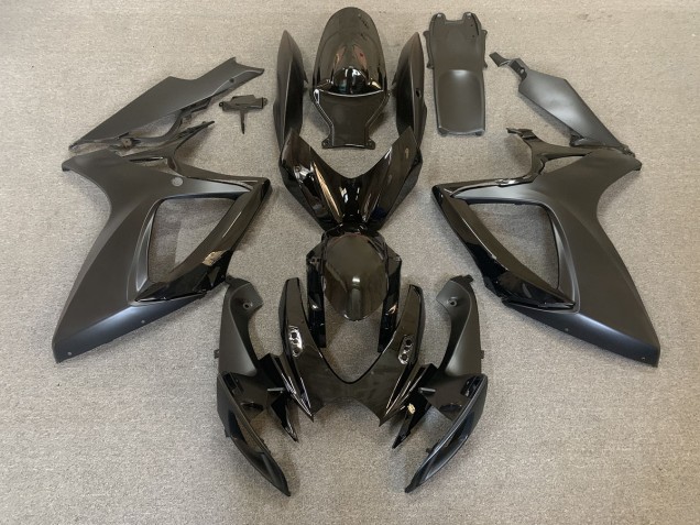 Gloss and Matte Black - 2006-2007 Suzuki GSXR 600-750 Gloss and Matte Black - 2006-2007 Suzuki GSXR 600-750