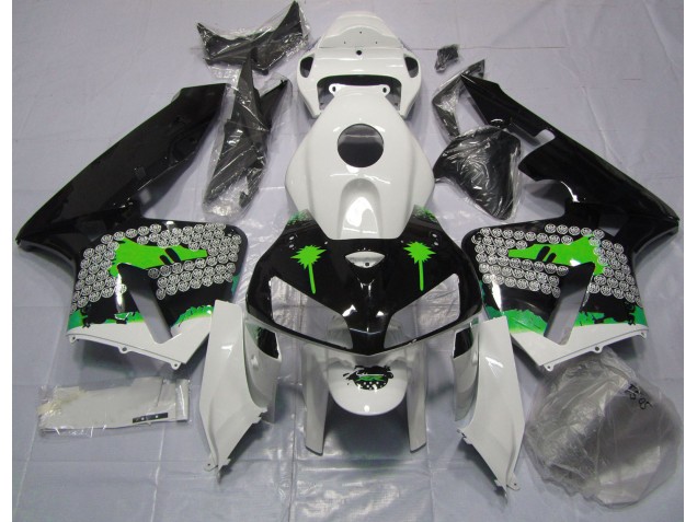 Green Splatter on Gloss Black - 2005-2006 Honda CBR600RR Green Splatter on Gloss Black - 2005-2006 Honda CBR600RR