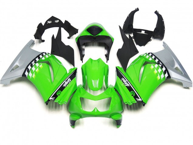 Green and Black Check - 2008-2012 Kawasaki Ninja 250 Green and Black Check - 2008-2012 Kawasaki Ninja 250