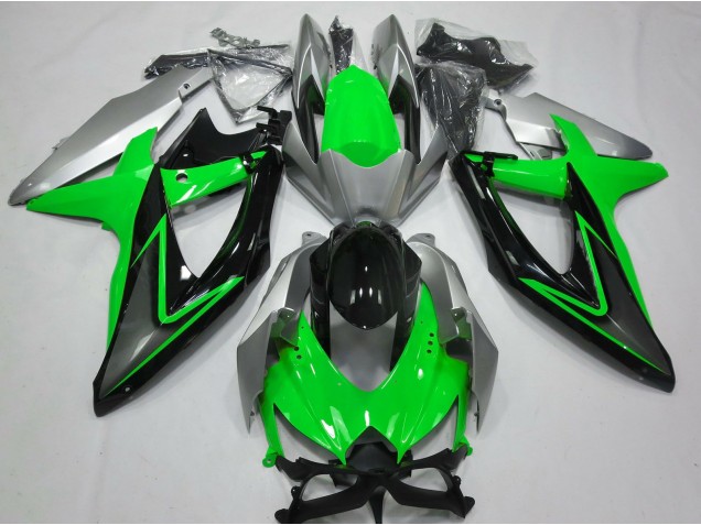 Green and Silver - 2008-2010 Suzuki GSXR 600-750 Green and Silver - 2008-2010 Suzuki GSXR 600-750