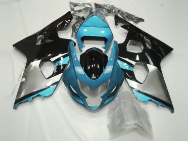 Light Blue Silver and Black - 2004-2005 Suzuki GSXR 600-750
