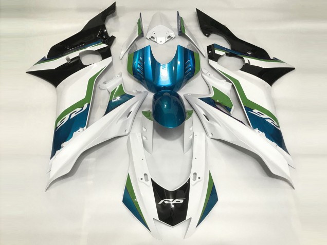 Light Blue and Gloss White - 2017-2021 Yamaha R6 Light Blue and Gloss White - 2017-2021 Yamaha R6